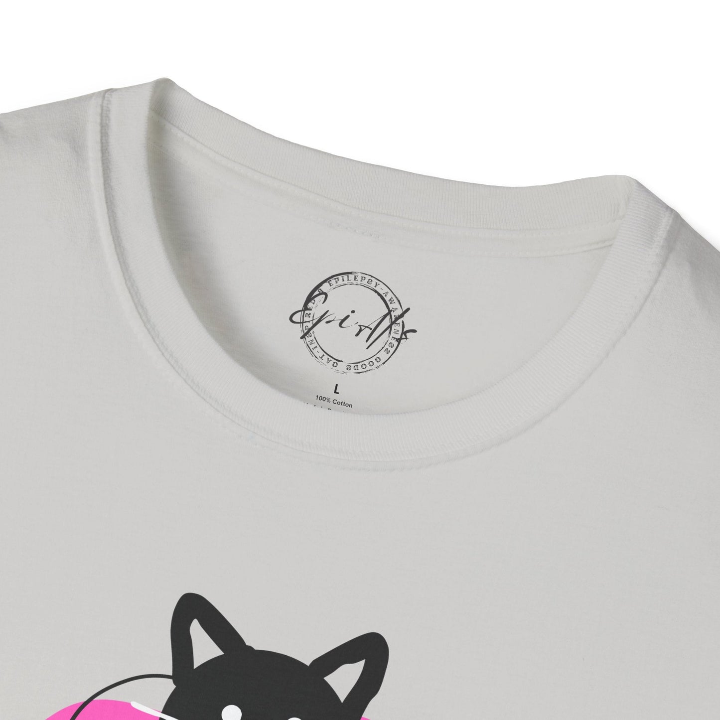 T-shirt graphique chat ludique – Tee unisexe Softstyle