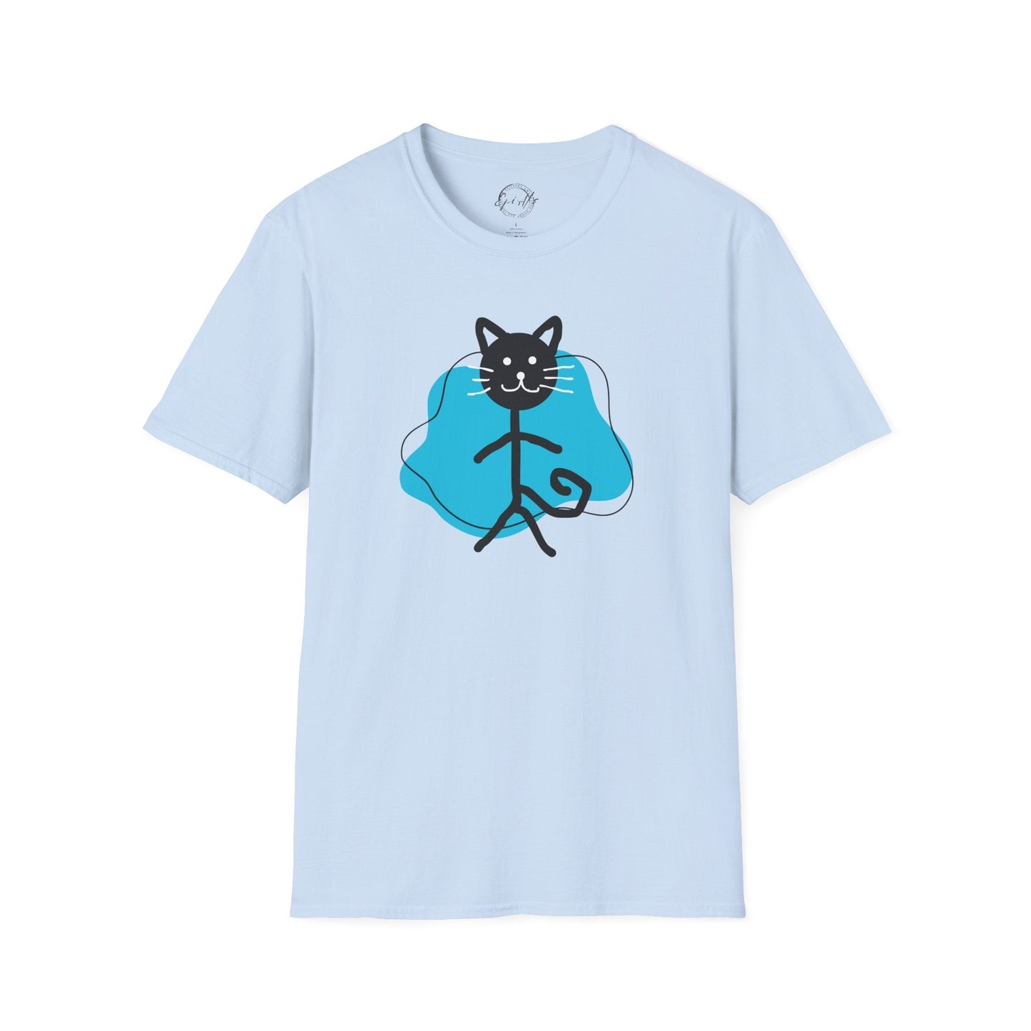 T-shirt graphique chat ludique – Tee unisexe Softstyle