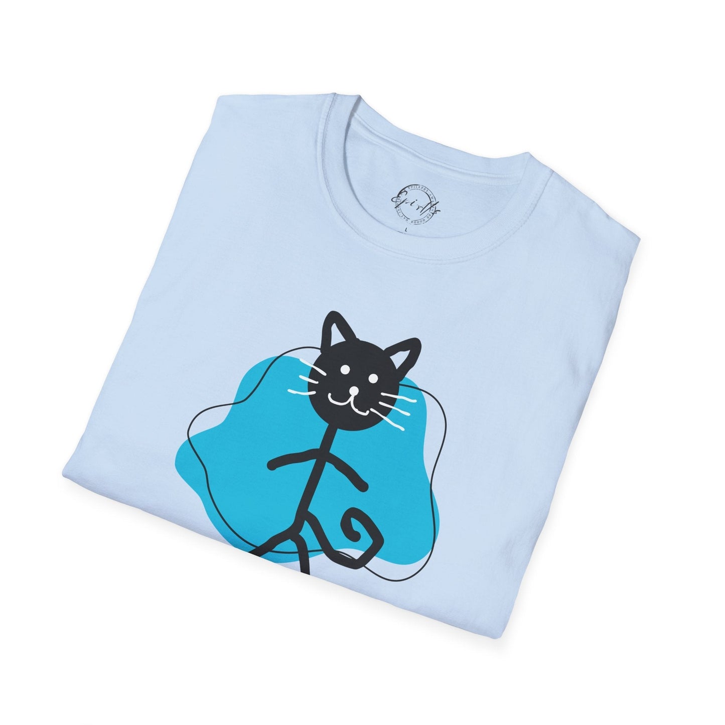 T-shirt graphique chat ludique – Tee unisexe Softstyle