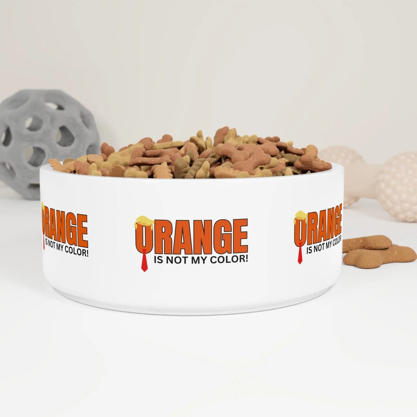 Bol pour animaux ludique - L'orange n'est pas ma couleur !
