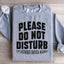 Sudadera con la frase "Por favor, no molestar"