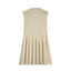 Pleated Round Neck Sleeveless Mini Dress - Korvel