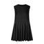 Pleated Round Neck Sleeveless Mini Dress - Korvel