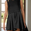 Pleated Round Neck Sleeveless Mini Dress - Korvel