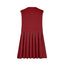 Pleated Round Neck Sleeveless Mini Dress - Korvel