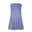 Pleated Round Neck Sleeveless Mini Dress - Korvel