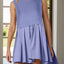 Pleated Round Neck Sleeveless Mini Dress - Korvel