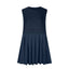 Pleated Round Neck Sleeveless Mini Dress - Korvel