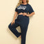 Plus Size PEACE FOREVER Short Sleeve Top and Pants Set - Korvel