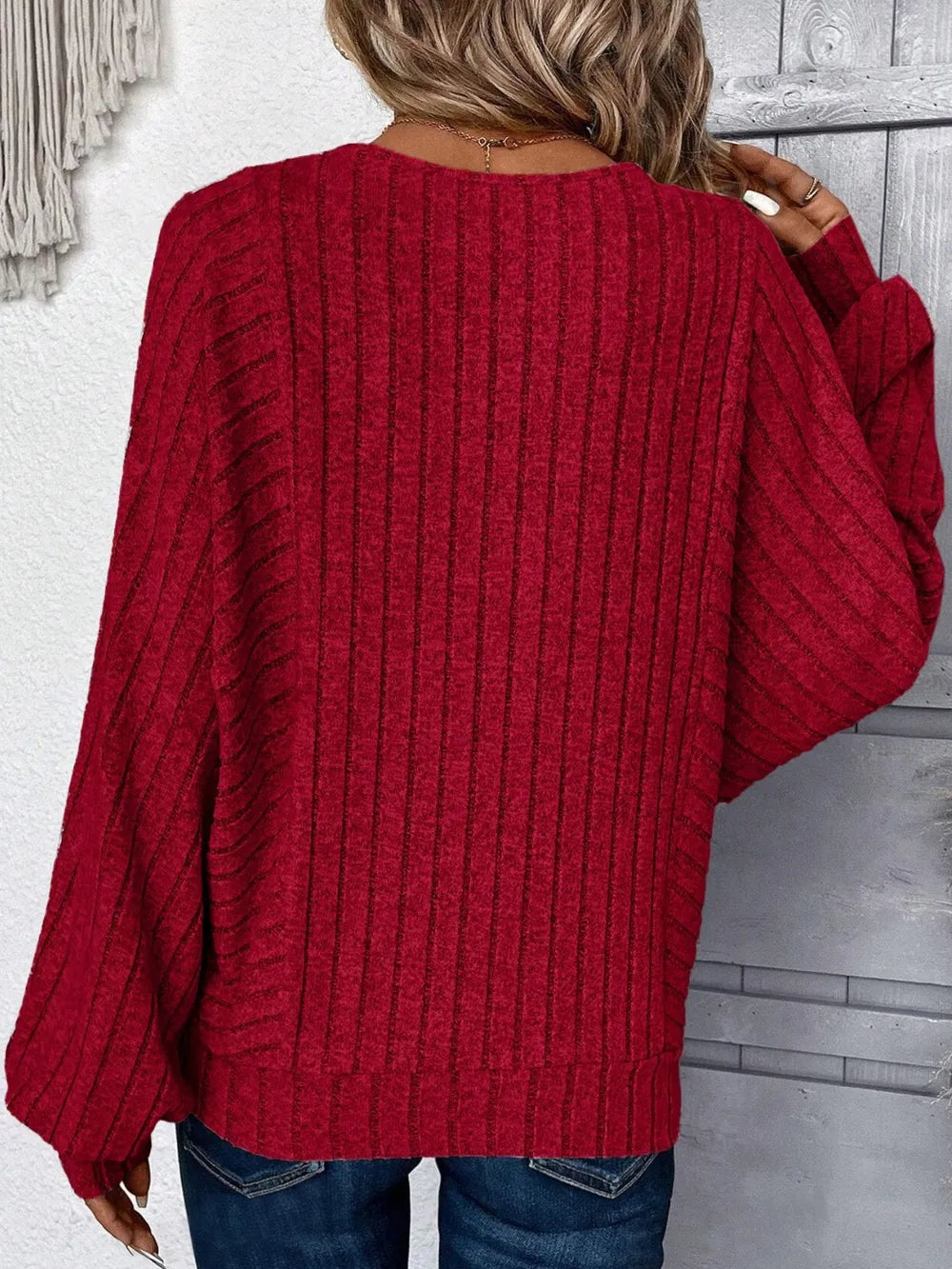 Plus Size Round Neck Batwing Sleeve T-Shirt - Korvel