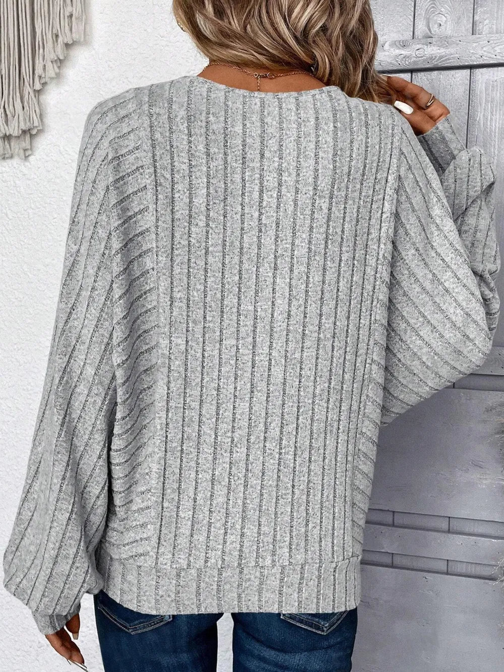 Plus Size Round Neck Batwing Sleeve T-Shirt - Korvel