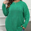 Plus Size Round Neck Long Sleeve Sweater