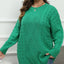 Plus Size Round Neck Long Sleeve Sweater