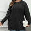 Plus Size Round Neck Long Sleeve Sweater