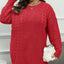 Plus Size Round Neck Long Sleeve Sweater