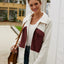 Plush Contrast Zip Up Coat - Korvel