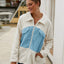 Plush Contrast Zip Up Coat - Korvel