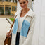 Plush Contrast Zip Up Coat - Korvel