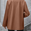 Pocketed Button Up Collared Neck Blazer - Korvel