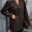 Pocketed Button Up Collared Neck Blazer - Korvel