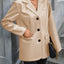 Pocketed Button Up Collared Neck Blazer - Korvel