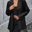 Pocketed Button Up Collared Neck Blazer - Korvel