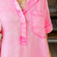 Pocketed Collared Neck Short Sleeve Denim Dress - Korvel