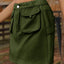 Pocketed Elastic Waist Denim Skirt