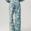 Pocketed Floral Wide Leg Jeans