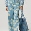 Pocketed Floral Wide Leg Jeans