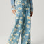 Pocketed Floral Wide Leg Jeans