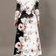 Robe élégante à manches longues florale avec poches