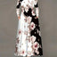 Robe élégante à manches longues florale avec poches