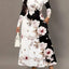 Robe élégante à manches longues florale avec poches