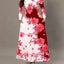 Robe élégante à manches longues florale avec poches