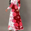 Robe élégante à manches longues florale avec poches