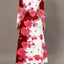 Robe élégante à manches longues florale avec poches