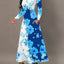 Robe élégante à manches longues florale avec poches