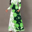 Robe élégante à manches longues florale avec poches