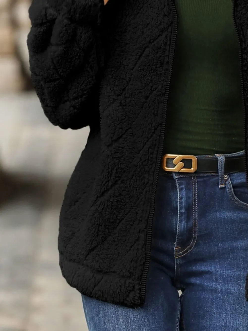 Pocketed Zip Up Jacket - Korvel
