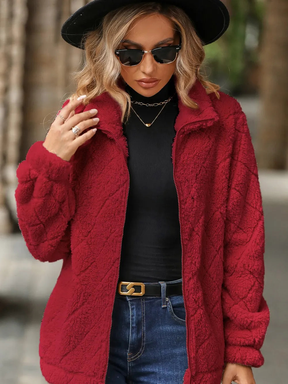 Pocketed Zip Up Jacket - Korvel