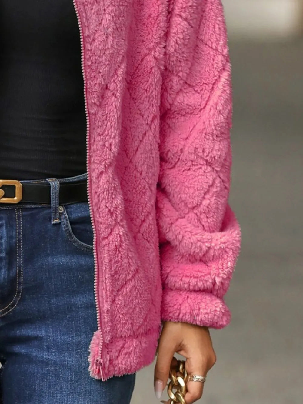 Pocketed Zip Up Jacket - Korvel