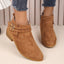 Point Toe Block Heel Boots - Korvel