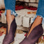 Point Toe Chunky Heeled Ankle Boots - Korvel