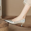 Elegant Point Toe Flare Heel Pumps