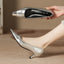 Elegant Point Toe Flare Heel Pumps