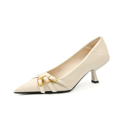 Elegant Point Toe Low Heel Pumps
