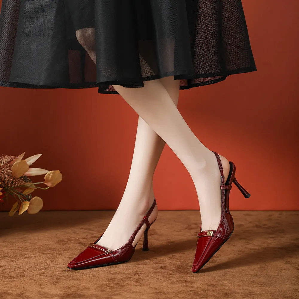 Point Toe Slingback Pumps - Korvel