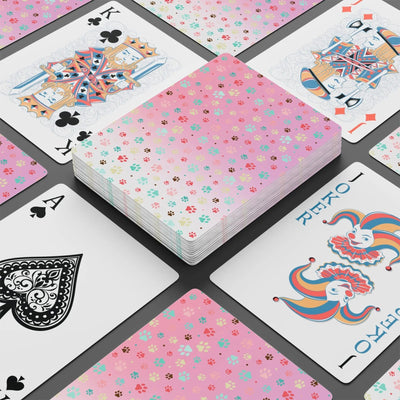 Custom Pet Paw Print Poker Playing Cards for Game Nights - Korvel