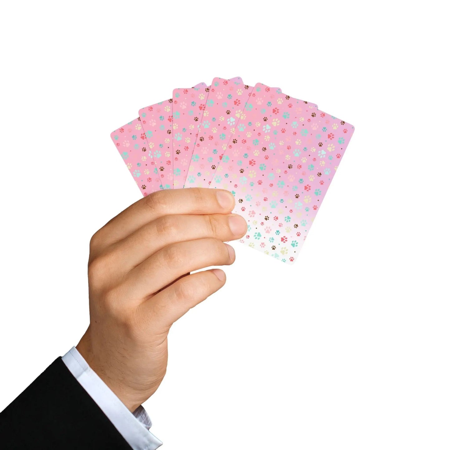 Custom Pet Paw Print Poker Playing Cards for Game Nights - Korvel